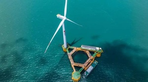 China launches marine facility combining wind power, fish farming
