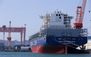 China's shipbuilding industry sees marked growth in orders in 2023, leading the world