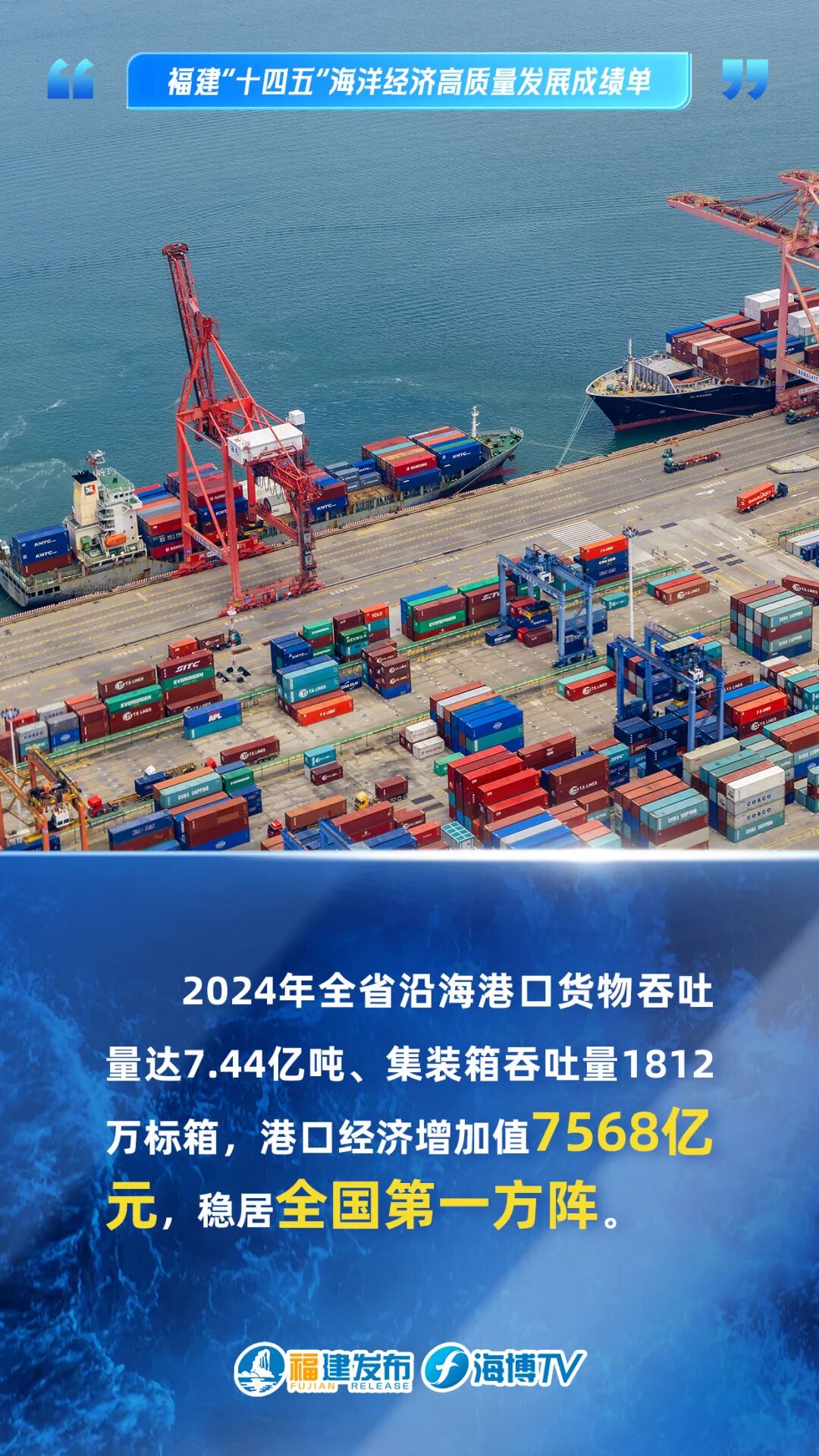 蓝色崛起!这五年,福建海洋经济高质量发展! 蓝色崛起!这五年,福建海洋经济高质量发展!